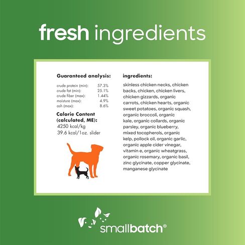 Smallbatch Pets Freeze-Dried Premium Raw Food Diet for Dogs, Beef Recipe, 14 oz, Made in The USA, Organic Produce, Humanely Raised Meat, Hydrate and Serve Patties, Single Source Protein, Healthy in Saudi Arabia