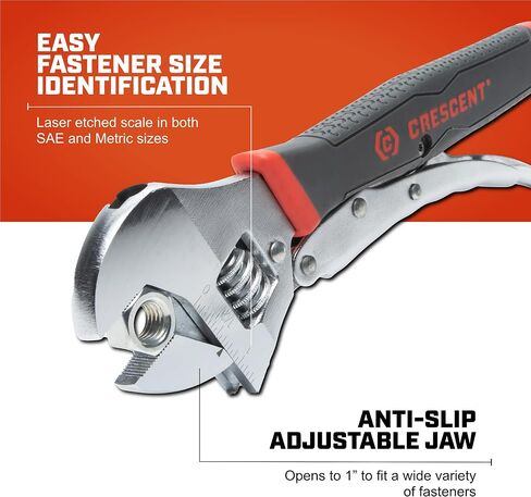 Crescent 10" Locking Adjustable Dual Material Wrench | ACL10VS in Saudi Arabia