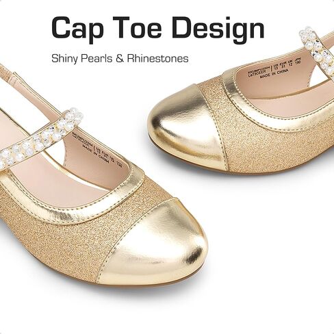 DREAM PAIRS Girls Dress Shoes Slingback Heels Round Toe Pump for Little Big Kids Flower Party Wedding Princess in Saudi Arabia
