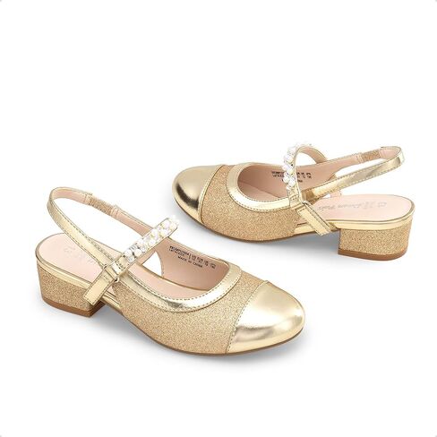 DREAM PAIRS Girls Dress Shoes Slingback Heels Round Toe Pump for Little Big Kids Flower Party Wedding Princess in Saudi Arabia