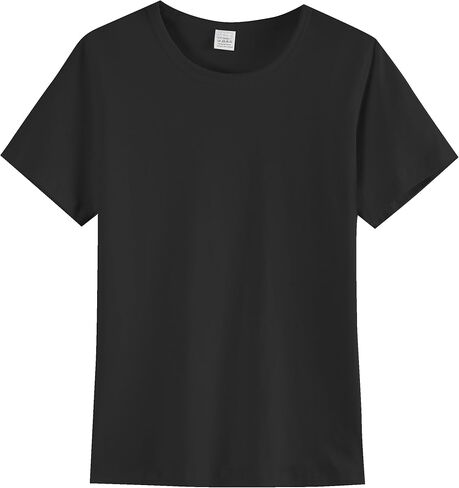 Girls/Kids/Toddlers Crew Neck Cotton T-Shirts Short Sleeve Summer Basic Tops（Age 2-12Y） in Kuwait