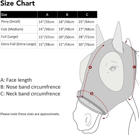 Harrison Howard Elasticity Horse Fly Mask Superb Comfort with UV Protection -Flag Grid (L; Full Size) in Saudi Arabia