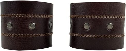 Hide & Drink, Men’s Wristband Handmade from Full Grain Leather - Bourbon Brown in Saudi Arabia
