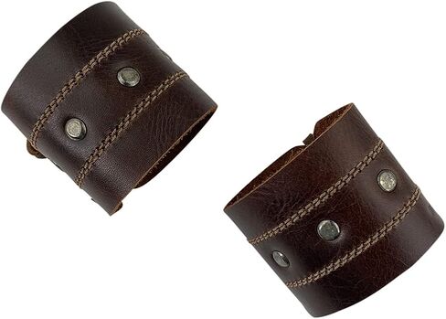 Hide & Drink, Men’s Wristband Handmade from Full Grain Leather - Bourbon Brown in Saudi Arabia