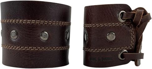 Hide & Drink, Men’s Wristband Handmade from Full Grain Leather - Bourbon Brown in Saudi Arabia
