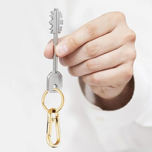 8Pcs Metal Keychains Keyring Key Chain Ring Carabiner Clips Holder Keychain Clip Organizer for Home Car Keys Key Finder Purse Charm Lanyard Hook Men Women Gold in Kuwait