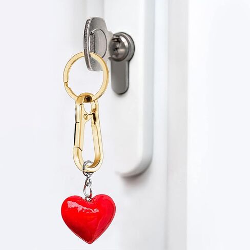 8Pcs Metal Keychains Keyring Key Chain Ring Carabiner Clips Holder Keychain Clip Organizer for Home Car Keys Key Finder Purse Charm Lanyard Hook Men Women Gold in Kuwait