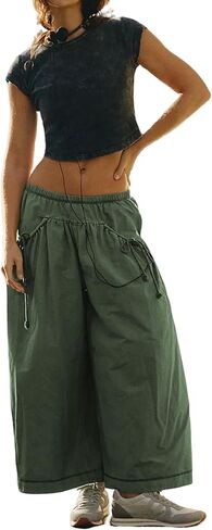 Women's Wide Leg Pants Comfy High Waisted Casual Loose Lounge Pants with Pockets in Kuwait
