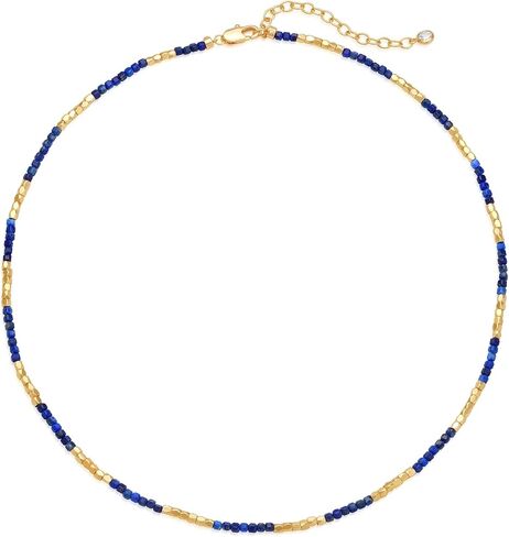 قلادة قلادة من Mevecco Dainty Gold Rliclace للنساء 18 كيلو بايت مطلي بالذهب غير منتظم مختلط قلادة مختلطة من هدية مجوهراتها in Kuwait