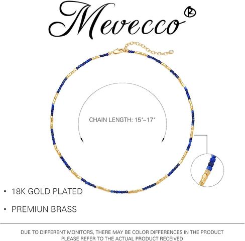 قلادة قلادة من Mevecco Dainty Gold Rliclace للنساء 18 كيلو بايت مطلي بالذهب غير منتظم مختلط قلادة مختلطة من هدية مجوهراتها in Kuwait