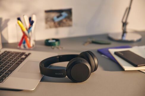 Sony WH-CH520 Wireless On-Ear Bluetooth Headphones with Microphone, Black | Comfortable Lightweight Design, Up to 50 Hrs Battery with Quick Charging, Multipoint Connection, Clear Calls, Swivel design in Saudi Arabia