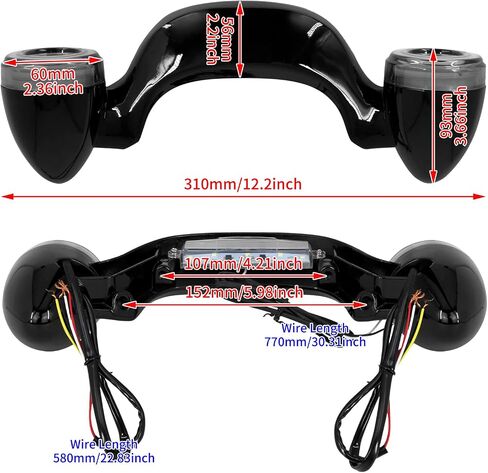 HDBUBALUS Motorcycle Turn Signals Running Brake Light License Plate Lamp Fit for Harley Touring Street Road Glide 2010-2023 FLHRXS 2017-2023 Chrome Housing Smoke Lens in Kuwait