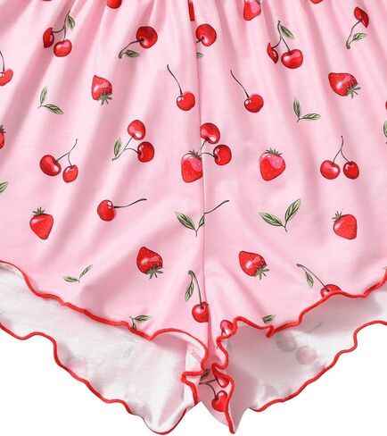 SweatyRocks Women's Summer Cute Printed Cami Top and Shorts Pajamas Set Sleepwear in Saudi Arabia