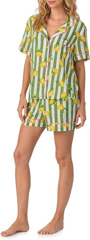 Room Service Womens Pajama Sets, Short Sleeve Lightweight Button Down Top with Shorts 2 Piece Lounge Sets for Women in Saudi Arabia