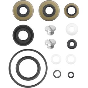 Lower Unit Seal Kit 396350 Fit for Johnson Evinrude 8hp(1996-2001 2003-2004) 10hp(1996-1998) 9.9hp 15hp(1985-2001 2003-2007) Outboards, Gearcase Seal Kit Replace 18-2656