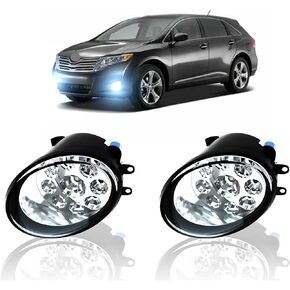 LED Fog Light For TOYOTA Venza 2009-2015 Replacement Front Bumper Lamp,6000k White,Pack of 2