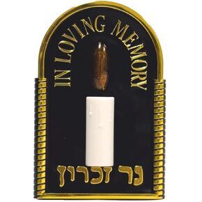 1 X Plug In Yahrzeit Light-No bulb needed! Memorialize your Loved one Safely and with Ease! by J Levine/Millennium