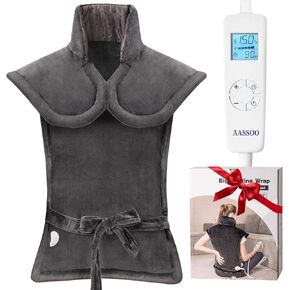 Graphene-Infused Heating Pad for Neck Shoulder and Back,Birthday Gifts for Women Men Dad, Weighted Electric Neck Shoulders Heat Pad for Pain Relief, 24"x33", ETL Certified