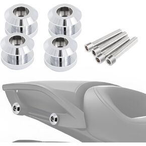 4pcs Docking Hardware Kit for Can Am Spyder F3 F3-S F3-T F3-LTD Models All Years, Aluminum Quick Release Sissy Bar Backrest Mounting Spools Kit Bungee Buttons (Black)