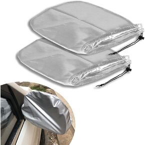 2 Pcs Car Side Mirror Snow Cover, Waterproof Side View Mirror Covers, Frost Guard Mirror Cover, Auto Rearview Protection Cover, Snow Ice Mirror Covers, Car Mirror Accessories Fit for Most Cars