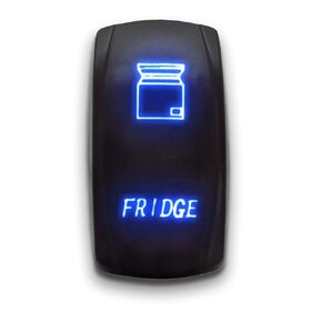 Fridge - Blue - Stark 5-PIN Laser Etched LED Rocker Switch Dual Light - 20A 12V ON/Off