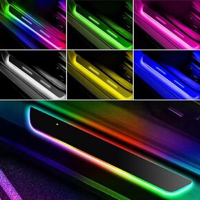 LED DOOR SILL PRO مع 7 ألوان إضاءة ، 28 وضع التحويل ، IP67 مقاوم للماء ، عتبة الباب اللاسلكي للاستشعار التلقائي (من أجل CH-EVRO-LEET ، 4 أجهزة كمبيوتر)