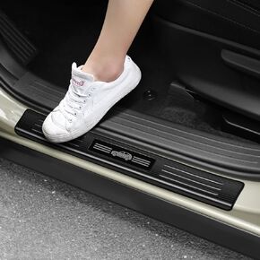 Hellet 4PCS Car Door Sill Protector for Mazda 2023 2024 2025 CX-50 CX50 Accessories Stainless Steel Material Black Brushed Door Entry Guards