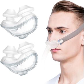 2 وسائد ختم خفيفة الوزن للهواء P10 وسائد السيليكون الناعمة FSA أو HSA التصميم المؤهل لتصميم CPAP لاستخدامات سهلة الاستخدام والرعاية - صغيرة