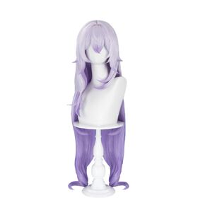 KIRA KIRA Black Swan Cosplay Wig - Long Straight White Purple for Halloween