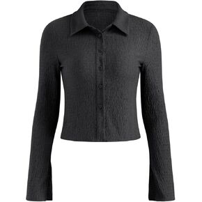 قمصان الأكمام الطويلة بأكمام طويلة من Cider Women Bell Sleeve Down