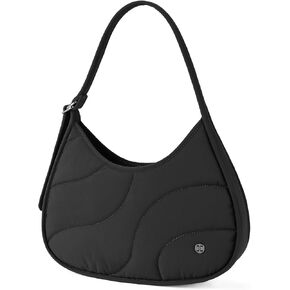 Telena Shoulder Bag Puffer Crescent Bags for Women Quilted Hobo Handbags Lightweight Clutch Purse