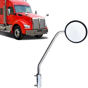 مرآة محرك السيارة المستديرة لـ Kenworth T680 T880 Peterbilt 579 587 سائق استبدال المرآة اليسار والراكب الأيمن كينورث T680 الملحقات (الزوج)