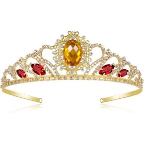 Princess Dress Up Accessories Tiara Crown Sparkle Gold Crown for Birthday Christmas Halloween Cosplay in Saudi Arabia