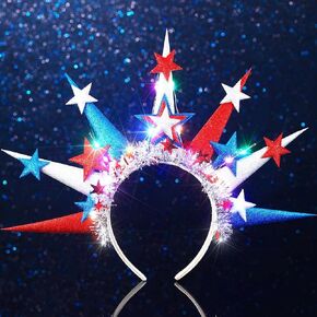 Twinklede 4th من يوليو ، عقال الاستقلال الوطني الإكسسوارات للشعر للنساء