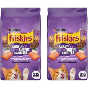 Purina Friskies Dry Cat Food, Seafood Sensations - (4) 3.15 lb. Bags in Kuwait