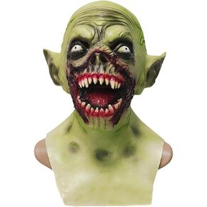 Scary Vampire Head Mask for Adult, Horror Monster Zombie Cosplay Head Mask for Halloween Costume Party Props