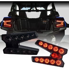 LED Tail Light for 2020-2023 Kawasaki Teryx KRX KRF 1000, Smoked Rear Brake Light Tail Lamp Assembly Accessories Replace OEM# 23024-0005, 2PCS