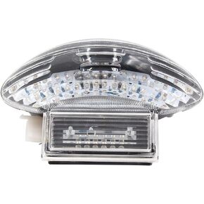 uxcell Clear Shell Motorcycle Yellow Red White LED Brake Tail Light Replacement for Suzuki Hayabusa GSX1300R 1999-2007
