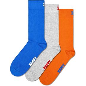 Happy Socks Solid Colored Sock Set- For Men and Women, Made with Sustainable Organic Cotton
