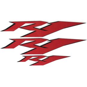 Reflective Motorcycle Flat Plain Bike Decal Sticker Compatible with Yamaha YZF R1, Red