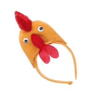 Easter Headbands for Women, Cute Cartoon Rooster Hair Bands, Brown Cloth Cosplay Party Headdress, for Holiday Parties and Masquerades