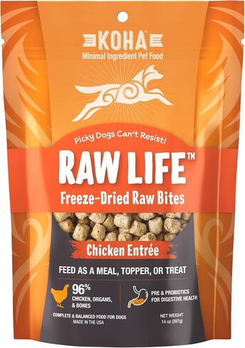 KOHA Raw Life Freeze-Dried Raw Bites Pork for Dogs, High Protein Meal, Topper, and Treat for Picky Eaters, 14oz Bag in Saudi Arabia