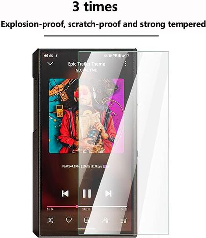 for Fiio M11 Plus LTD Tempered Glass, 9H Premium Scratch-Proof Protective Tempered Glass Screen Protector for Fiio M11 Plus LTD 5.5inch MP3 Player (Back glass) in Kuwait