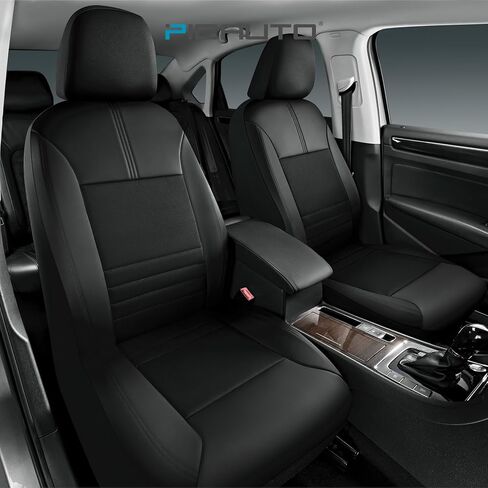 غطاء مقعد السيارات للسيارات ، وتصميم متميز للجلد والإنفاذ ، وأغطية مقعد للسيارات من مجموعة أمامية ، وملاءمة عالمية للسيارات والشاحنات والشاحنات وسيارات الدفع الرباعي ، وسادة الهواء المتوافقة (أسود) in Kuwait