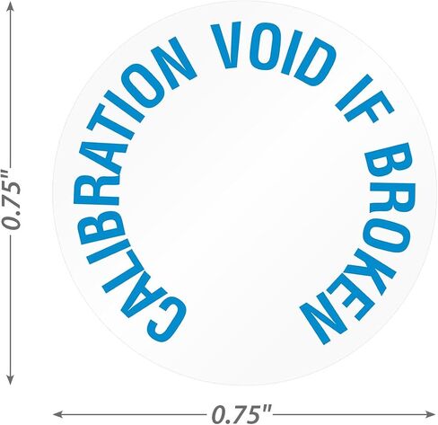 سمارت ساين ملصقات "Calibration Void If Broken"، عبوة من 250 ملصق قابل للتلف في صندوق التوزيع | ملصقات فينيل لاصقة 0.75 انش × 0.75 انش in Saudi Arabia