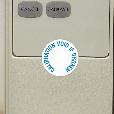 سمارت ساين ملصقات "Calibration Void If Broken"، عبوة من 250 ملصق قابل للتلف في صندوق التوزيع | ملصقات فينيل لاصقة 0.75 انش × 0.75 انش in Saudi Arabia