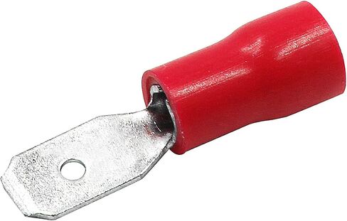 Baomain ذكر أحمر معزول سلك مجرف موصل كهربائي تجعيد محطة 22-16 AWG 4.8 x 0.5mm حزمة من 100 in Saudi Arabia