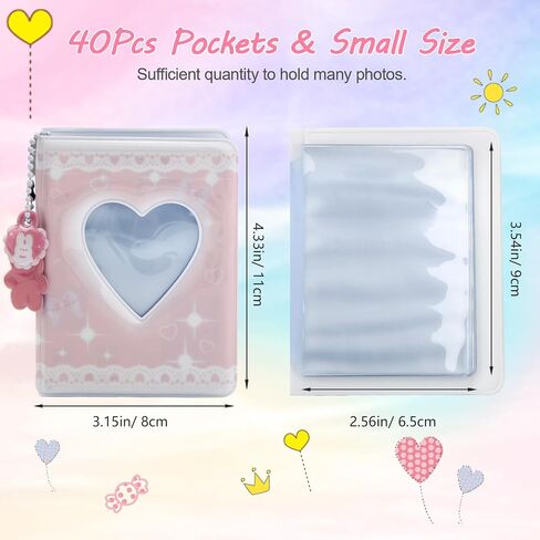 3 Inch Kpop Photocard Holder Book, Mini Photo Card Binder with 40 Pockets (Classic) in Saudi Arabia