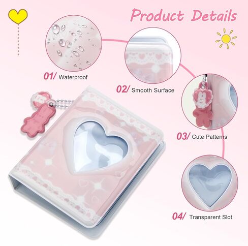 3 Inch Kpop Photocard Holder Book, Mini Photo Card Binder with 40 Pockets (Classic) in Saudi Arabia