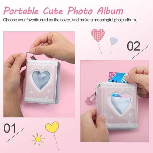 3 Inch Kpop Photocard Holder Book, Mini Photo Card Binder with 40 Pockets (Classic) in Saudi Arabia